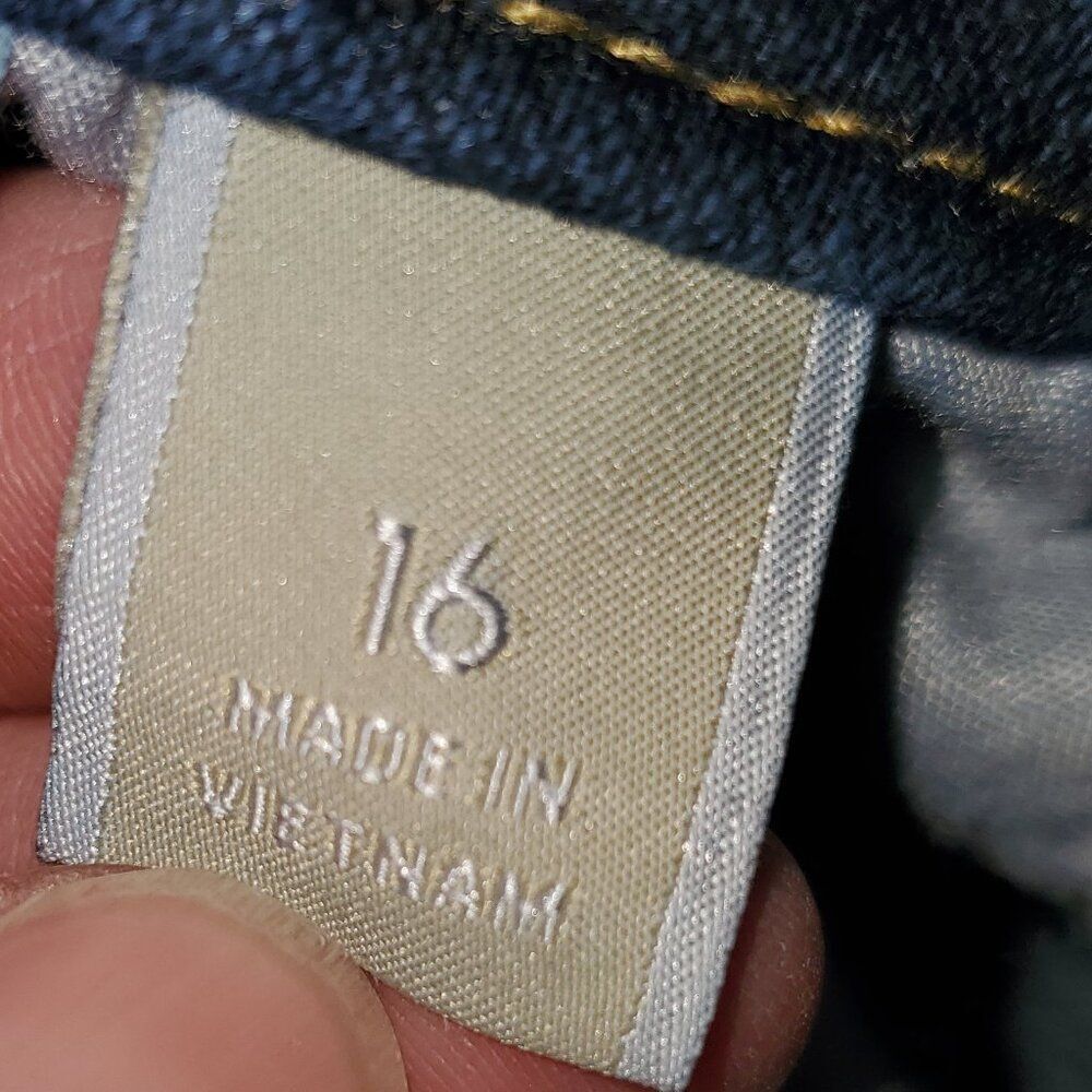 Michael Kors Curvy Girl stretch Jeans w/Gold Button detail -16 - Picture 6 of 8